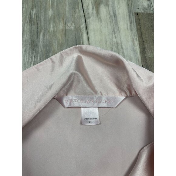 Vintage Victoria's Secret Satin Sleep Shirt XS Long Sleeve Button Down Pajamas - Picture 5 of 8